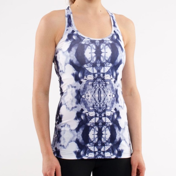 lululemon athletica Tops - 8 Lululemon Cool Racerback Ink Blot White